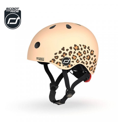 Scoot and Ride Kask Lifestyle - kask dla małych dzieci XXS-S | Leopard